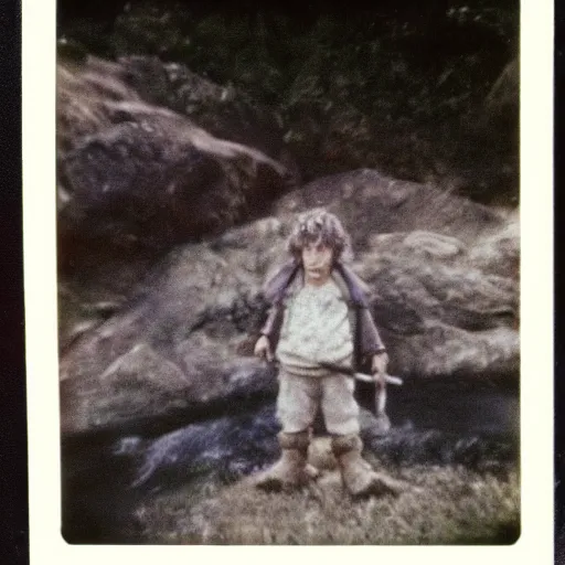 Prompt: polaroid of hobbit male by Tarkovsky