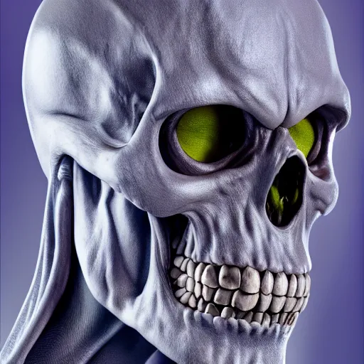 Image similar to a portrait of Skeletor, photorealistic, highly detailed, professional photo, studio lighting, 4K HD