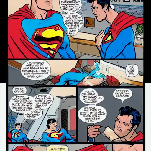 Prompt: superman destroying a hospital full of kids