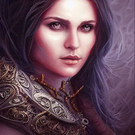 Prompt: Portrait of my mom, D&D, fantasy, intricate, highly detailed, digital painting, trending on artstation, sharp focus, illustration, style of Stanley Artgerm