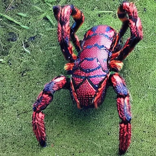 Image similar to tom holland spider hybrid, chimera of tom holland and an arachnid