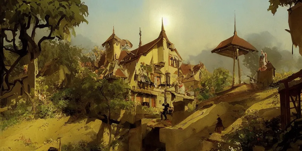 Image similar to gorgeous Carl Spitzweg painting, artstation