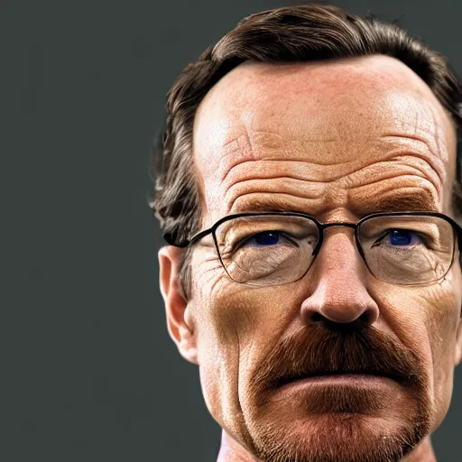 Prompt: Mugshot Portrait of Bryan Cranston dressed as Hal Wilkerson, real life, hyperrealistic, ultra realistic, realistic, highly detailed, epic, HD quality, 8k resolution, body and headshot, film still, front facing, front view, headshot and bodyshot, detailed face, very detailed face