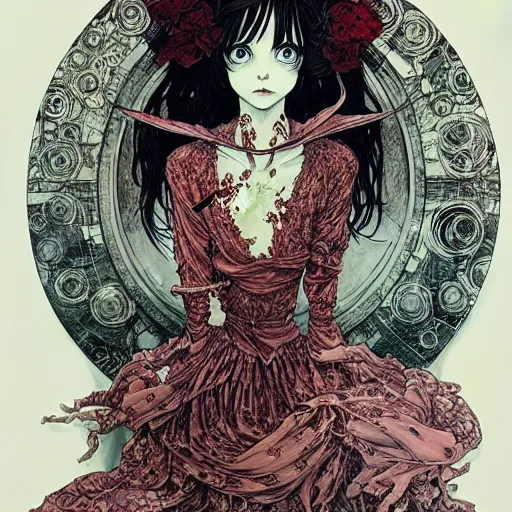 Image similar to prompt: Portrait painted in Frank frazzeta style drawn by Vania Zouravliov and Takato Yamamoto, inspired by Fables, intricate acrylic gouache painting, high detail, sharp high detail, manga and anime 2000