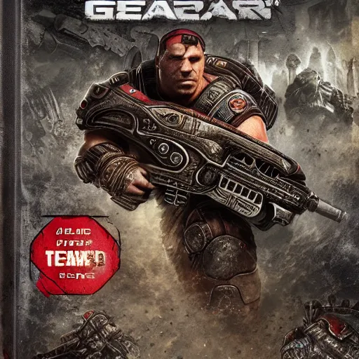 Prompt: gears of war warhammer codex book t