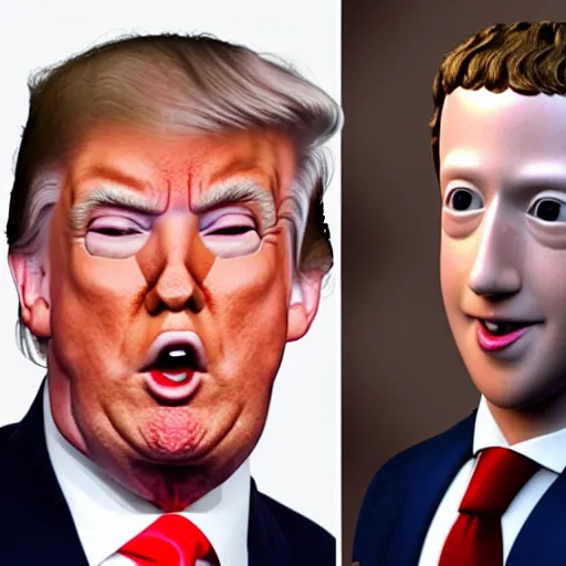 Image similar to donald trump and mark zuckerberg shaking hands