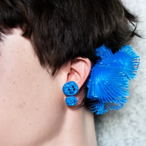 Prompt: demogorgon from stranger things wearing blue earrings