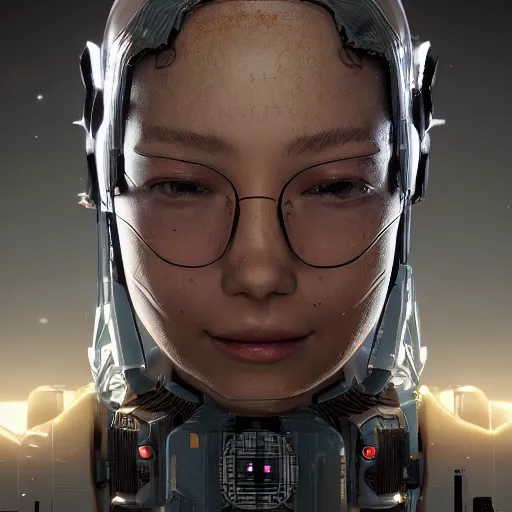 Image similar to ( ( ( ( a humanity aligned ai teaching humans how to align with humanity ) ) ) )!!!, masterpiece trending on artstation, ultradetailed, digital art, octane render