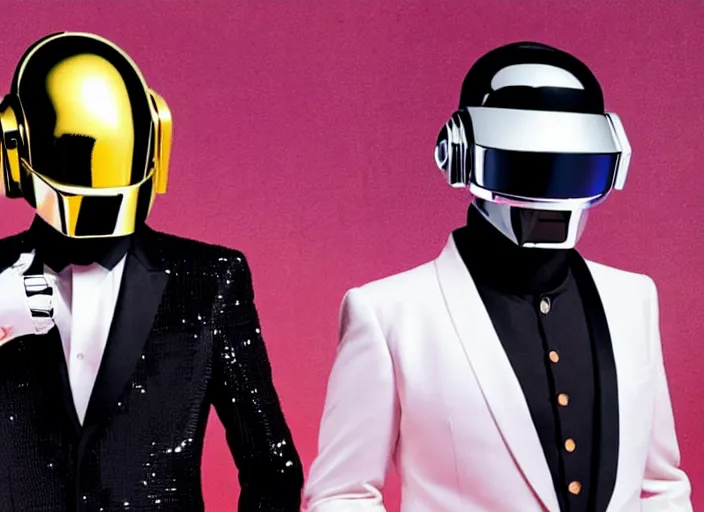 Prompt: daft punk lin manuel miranda