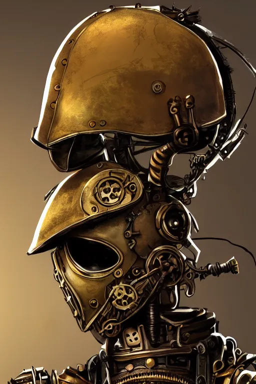 Image similar to steampunk helmet fantasy art mask robot ninja stylized digital illustration sharp focus, elegant intricate digital painting artstation concept art global illumination ray tracing advanced technology chaykin howard and campionpascale and cooke darwyn and davis jack