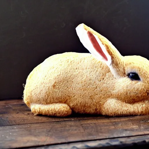 Prompt: a bunny bread hybrid