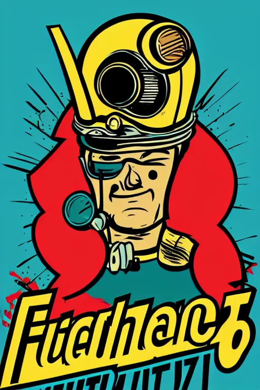 Image similar to fallout 7 6 retro futurist illustration art by butcher billy, sticker, colorful, illustration, highly detailed, simple, smooth and clean vector curves, no jagged lines, vector art, smooth andy warhol style