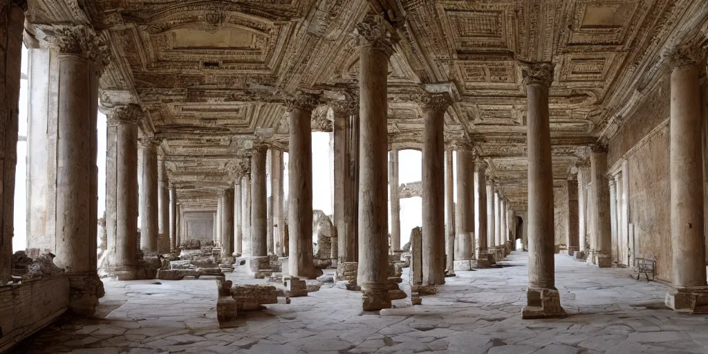 Prompt: enormous roman palace, opulent