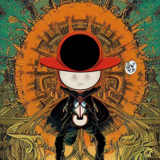 Image similar to portrait of crazy marshmello, symmetrical, by yoichi hatakenaka, masamune shirow, josan gonzales and dan mumford, ayami kojima, takato yamamoto, barclay shaw, karol bak, yukito kishiro