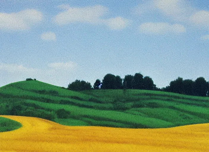 Prompt: painterly minimal endless bland pale bleached sloping wheat farmland 1 2 3 4 by from mulan ( 1 9 9 7 )