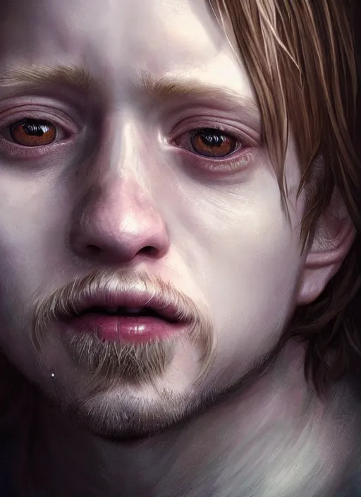 Prompt: detailed still of macaulay culkin, wolfboy, detailed realistic face, digital art, by charlie bowater, by magali villeneuve, gorgeous lighting, unreal engine, movie composition