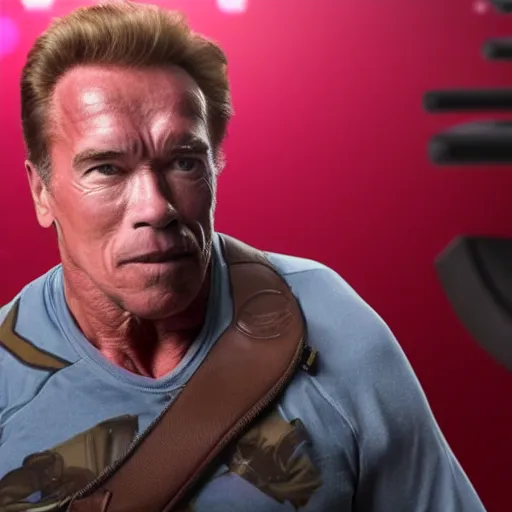 Image similar to a screenshot of arnold schwarzenegger as hammond in overwatch