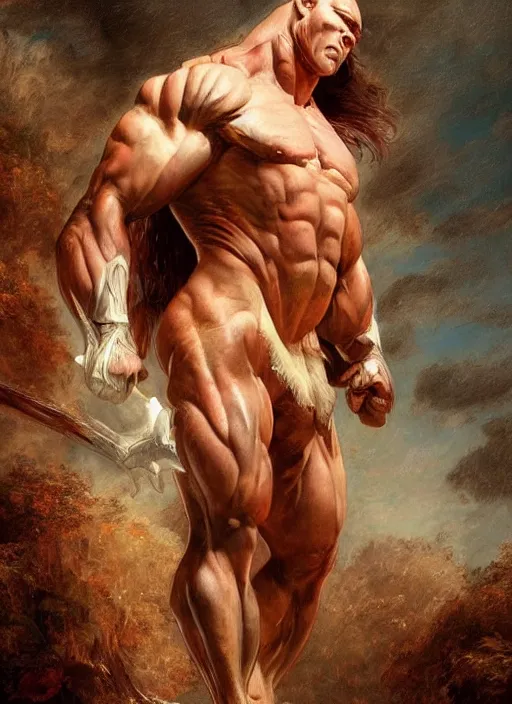 Prompt: john cena as a centaur, digital art by eugene de blaas and ross tran, powerful muscles, strong, vibrant color scheme, intricately detailed, in the style of romanticism, cinematic, artstation, greg rutkowski