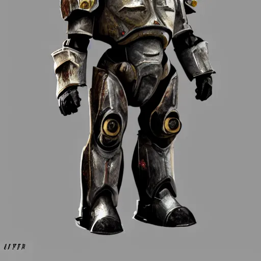 Image similar to fallout concept art power armor render ultra unreal engine 5