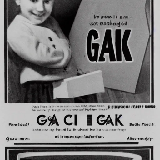 Image similar to advertisement for GAK