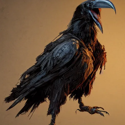 Prompt: a raven made of bloody knives, ultra realistic, concept art, intricate details, highly detailed, photorealistic, octane render, 8 k, unreal engine, art by frank frazetta, simon bisley, brom