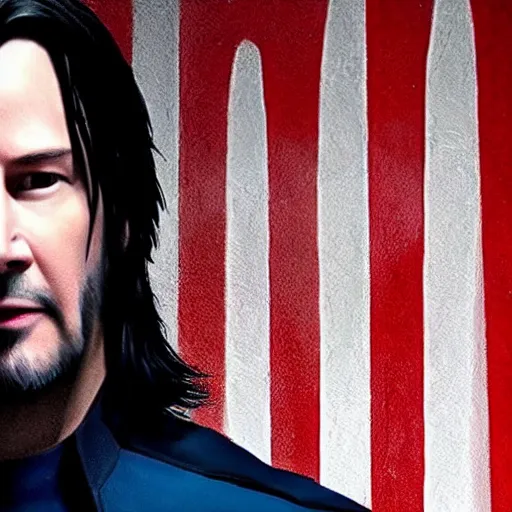 Image similar to Keanu reeves as Captain America 4K quality super realistic