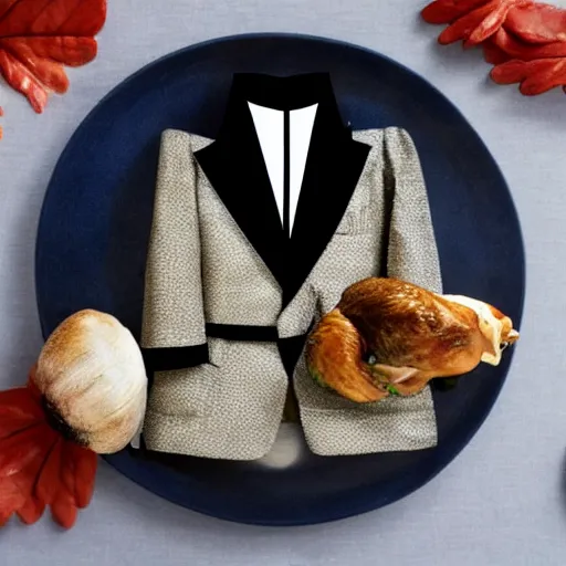 Prompt: turkey in a tuxedo