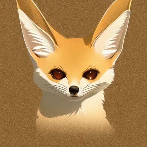 Image similar to fennec fox, clean cel shaded vector art. shutterstock. behance hd by lois van baarle, artgerm, helen huang, by makoto shinkai and ilya kuvshinov, rossdraws, illustration, foolish