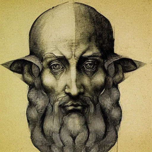 Image similar to sketch of a man face by leonardo da vinci