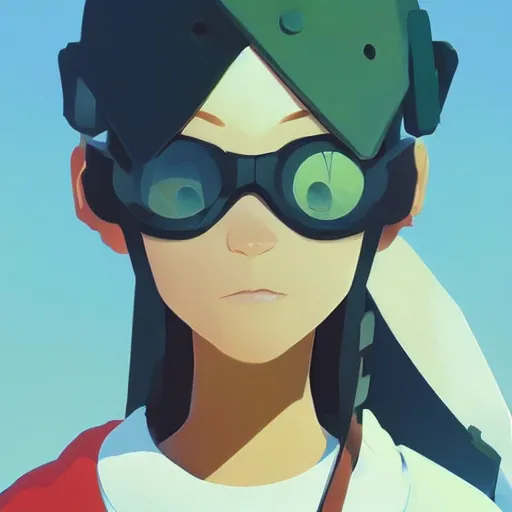 Image similar to face icon stylized minimalist flcl, loftis, cory behance hd by jesper ejsing, by rhads, makoto shinkai and lois van baarle, ilya kuvshinov, rossdraws global illumination