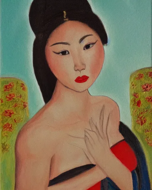 Prompt: oil painting of chinese aphrodite