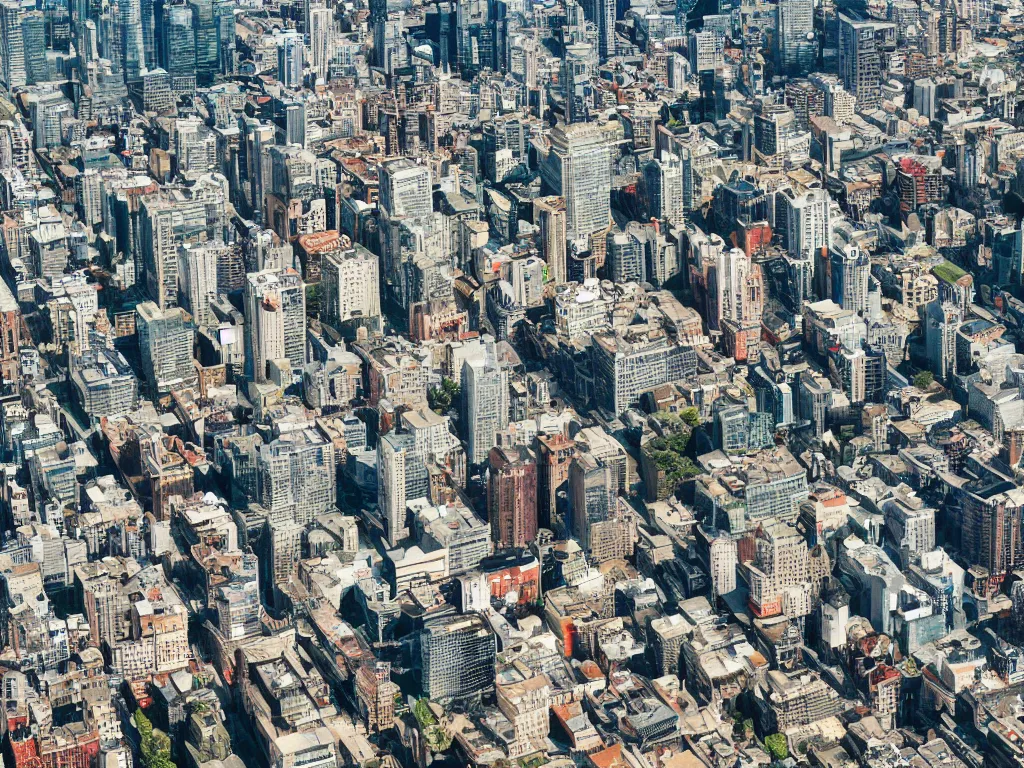 Image similar to drone view of a city, Brutalist architecture,sharp focus,telephoto lens,digital art 4k