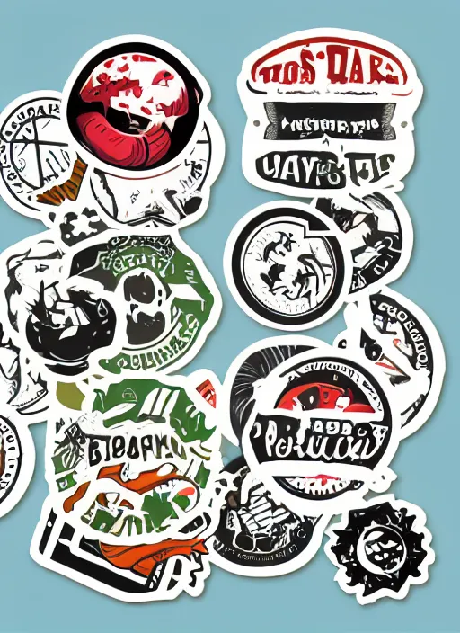 Image similar to unused sticker sheet, stickers, design, 2 0 px gap between,