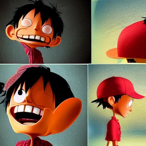 Image similar to luffy by pixar