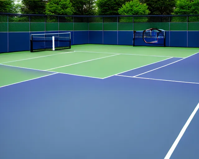 Image similar to tennis court, ray lewis, ray lewis playing tennis with high school girls, high school girls, oil on canvas, octane render,