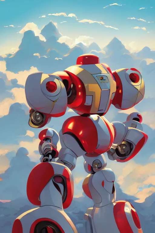 Image similar to metabots medabots medarotto medarot robot minimalist comics, behance hd by jesper ejsing, by rhads, makoto shinkai and lois van baarle, ilya kuvshinov, rossdraws global illumination ray tracing hdr radiating a glowing aura