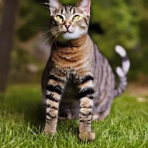 Prompt: A pretty catboy, a young man with cat features, in his natural habitat. Pictured are his cute ears and long tail. 4K National Geographic photograph