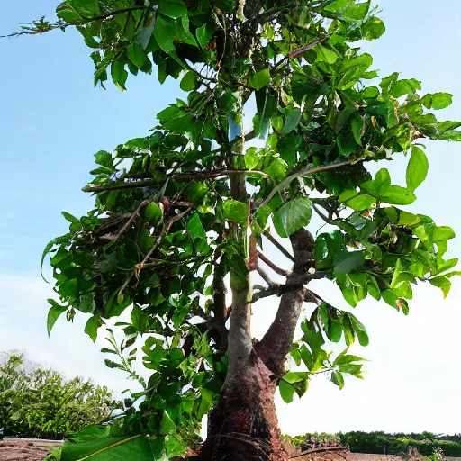 Prompt: papaya tree