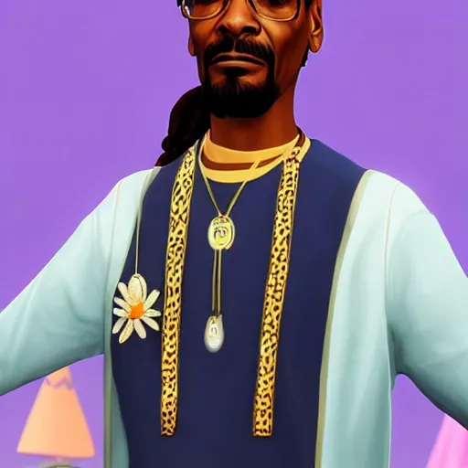 Image similar to snoop dogg as a sims 4 character