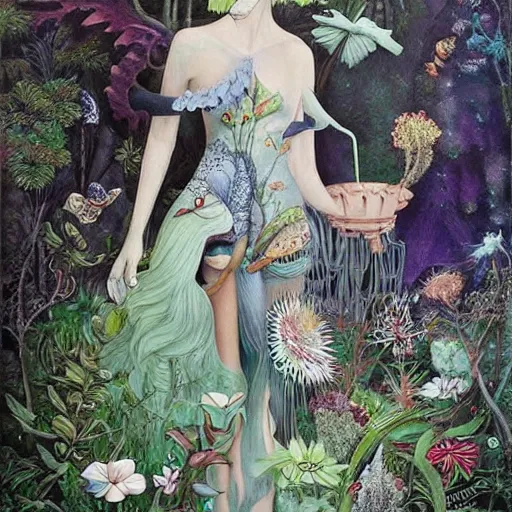 Prompt: surreal sustainable fashion, artwork by daniel merriam