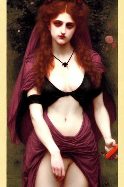 Image similar to victorian vampires painting by rossetti bouguereau, detailed art, artstation