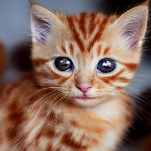 Image similar to A Close up photograph of a Cute ginger kitten, 8k, UltraHD