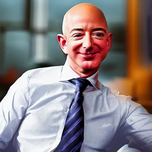 Image similar to “Jeff Bezos in a large pot of vegetable soup”