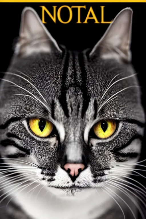 Image similar to extremely beautiful cat, symmetrical, cinematic, elegant, luxury, chrome, real photography, 4 k, ultra hd, national geographic journal cover