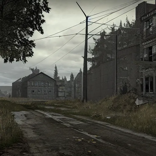 Image similar to dayz game background, abandoned city, 8k ultra realistic