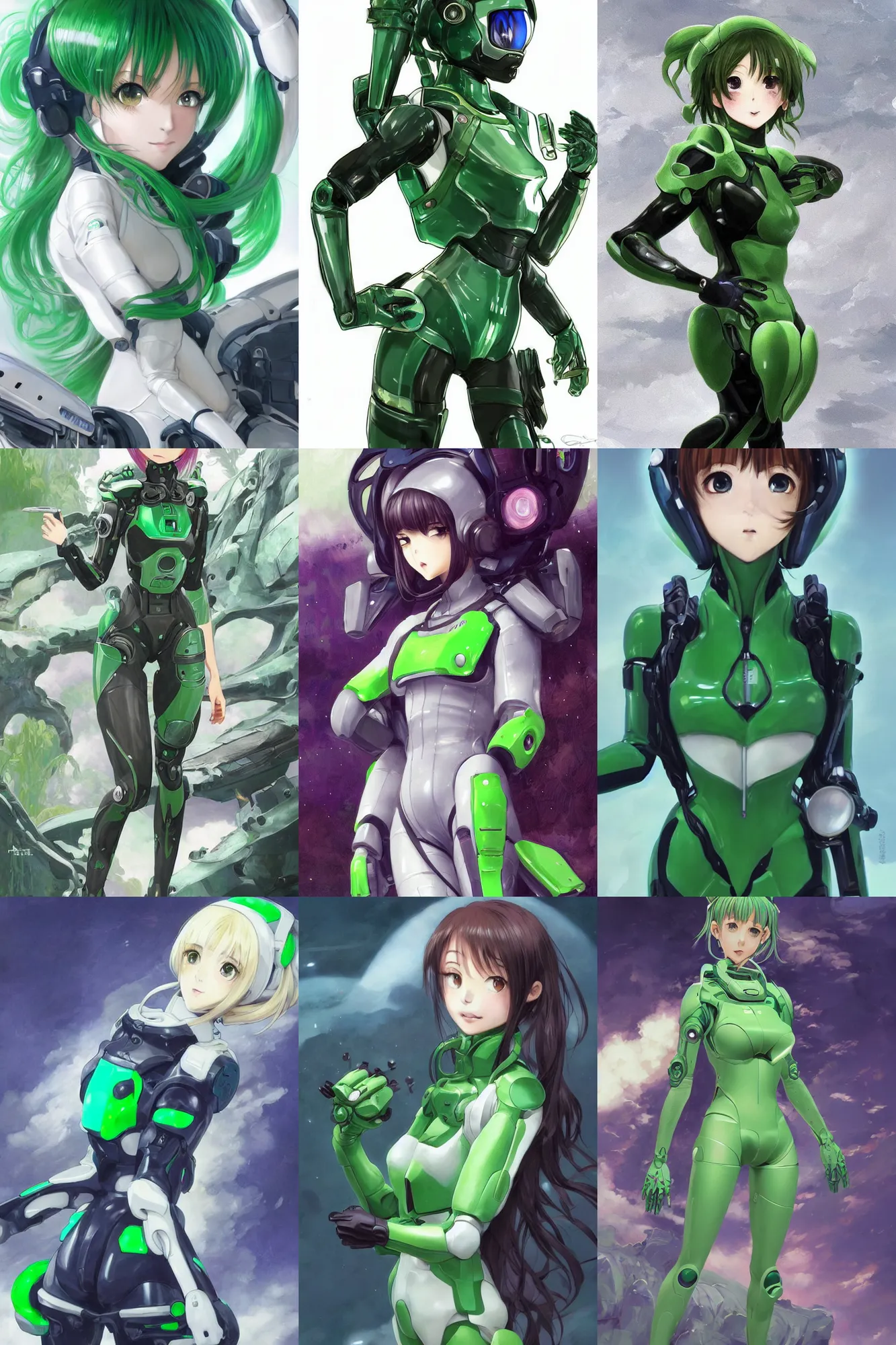 Prompt: portrait anime of cute - fine - face girl in an eva plugsuit with green back for chroma key, hyper detailed, full body, sci - fi, fantasy, intricate, elegant, highly detailed, digital painting, artstation, concept art, smooth, sharp focus, illustration, by artgerm and greg rutkowski and alphonse mucha, trending on artstation