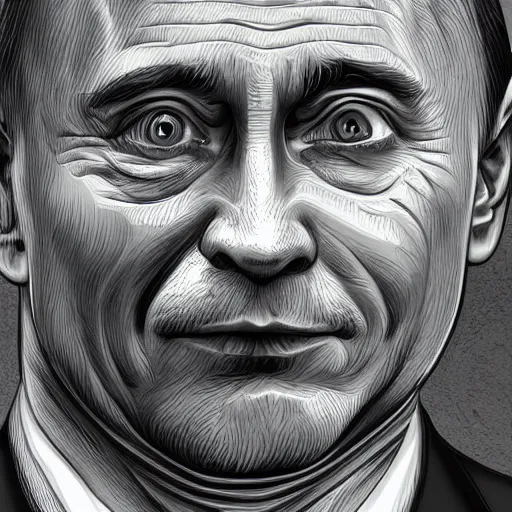 Image similar to vladimir putin became ugly retarded furry, photo - realistic, color image, 2 k, highly detailed, occult art