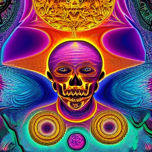 Image similar to dmt ego of death, over sacred geometry psychedelic hallucination, 8 k, high quality