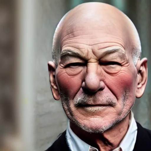 Image similar to patrick stewart mixed with ian mckellen