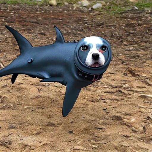 Prompt: a shark dog